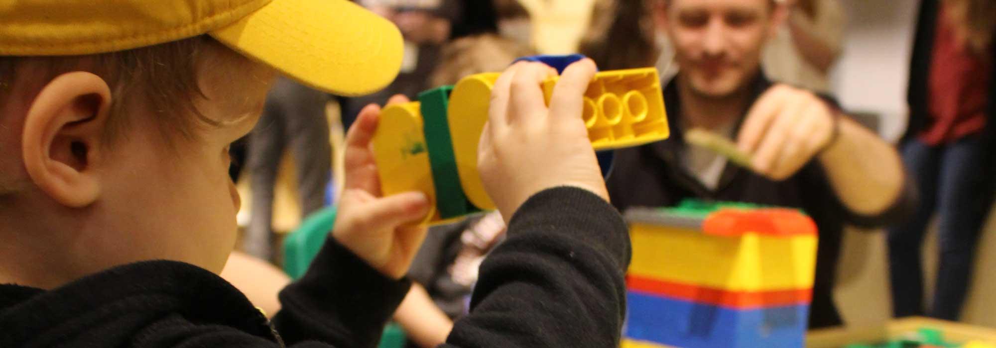 photo of a child participating in a learning through play activity